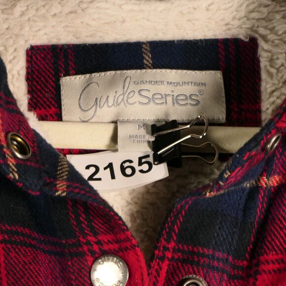 Gander Mountain Guide Series Fleece Lined Jacket Shacket Womens Size M Red Blue - Picture 6 of 6